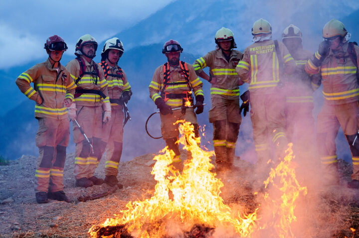 Ausbildung zur Bodenbrandbekämpfung im Abschnitt Axams