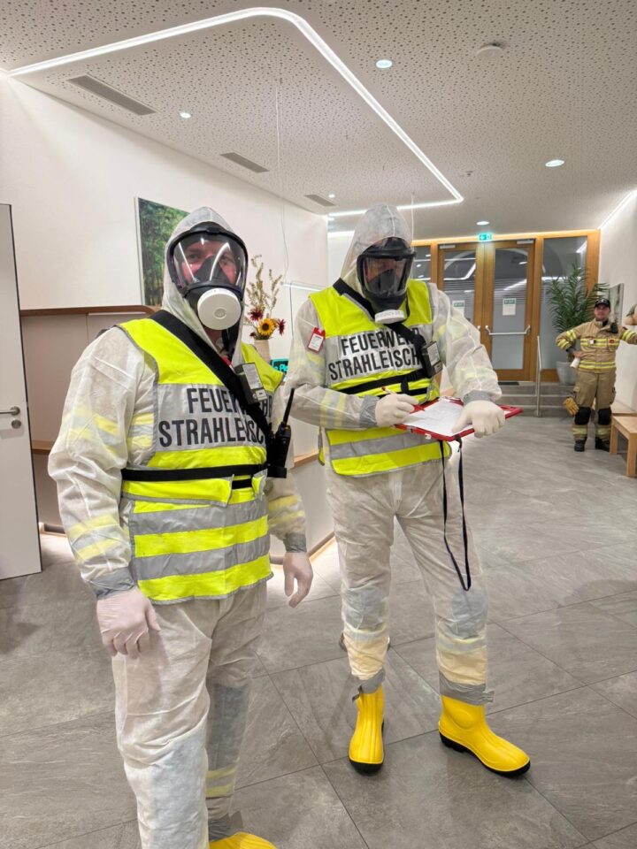 Übung im nuklearmedizinischen Zentrum Telfs